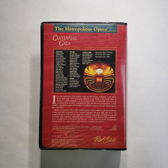 Centennial Gala: The Metropolitan Opera VHS 1989 - 2-Tape Set - Picture 2 of 8